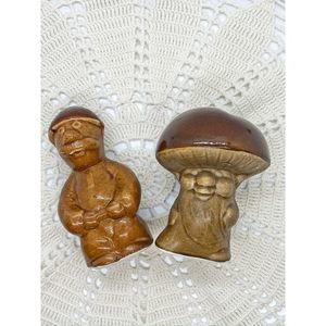 Vintage Mushroom Salt and Pepper Shakers
